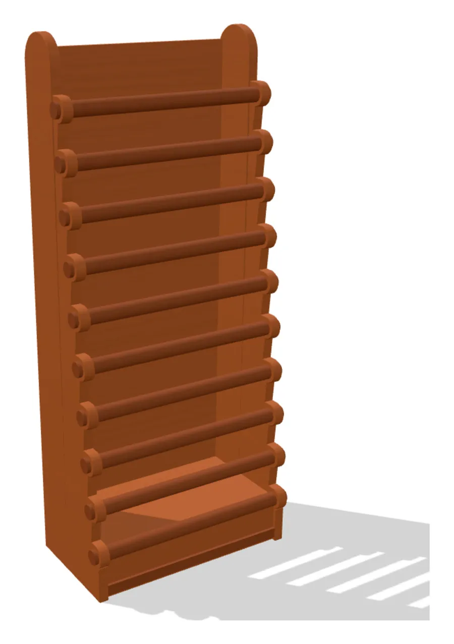 10-tier build with an open base and no drawer