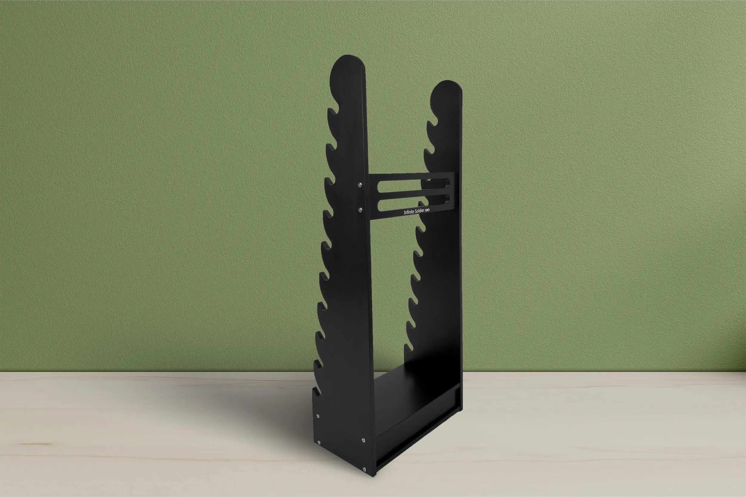 the black 10-tier bracelet display — view 24