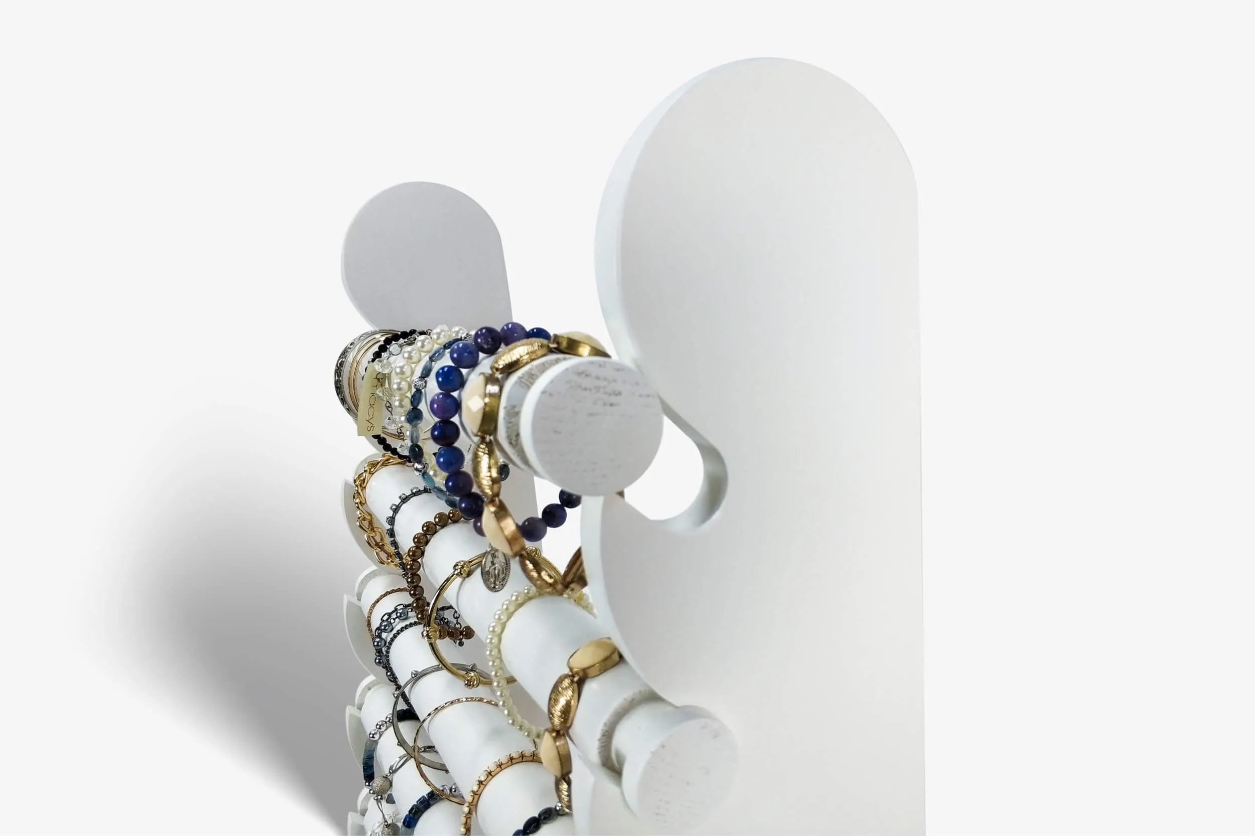 10-Tier White Wood Bracelet Display, view 6 of 7