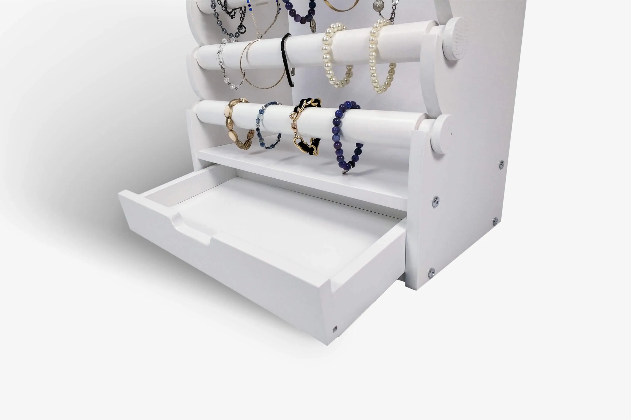 10-Tier White Wood Bracelet Display, view 7 of 7
