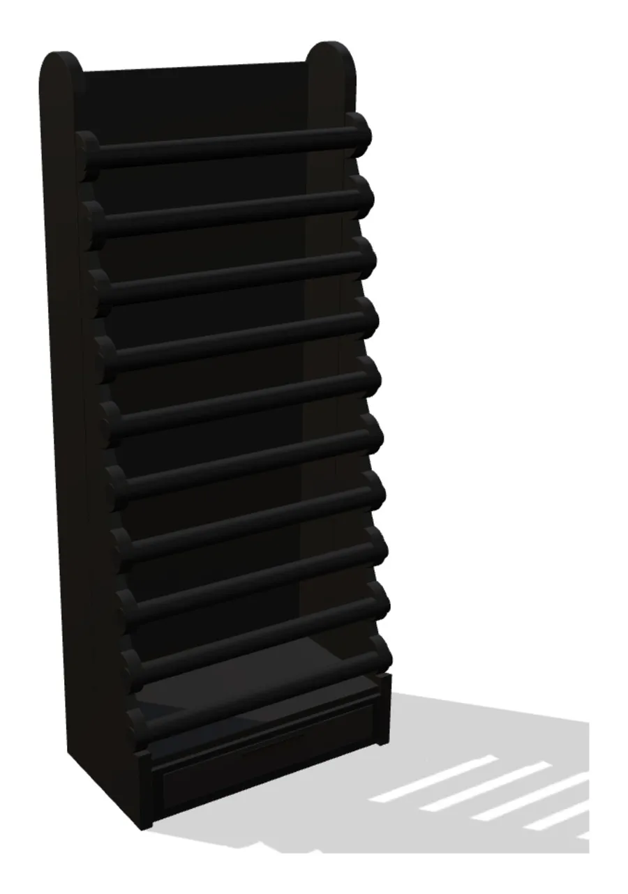 The 10-tier bracelet display in black